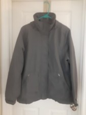 Lands End Boys Oeko-Tek Dk Gray Hooded, Lined Parka W/ Zip Pockets Sz L 14-16 
