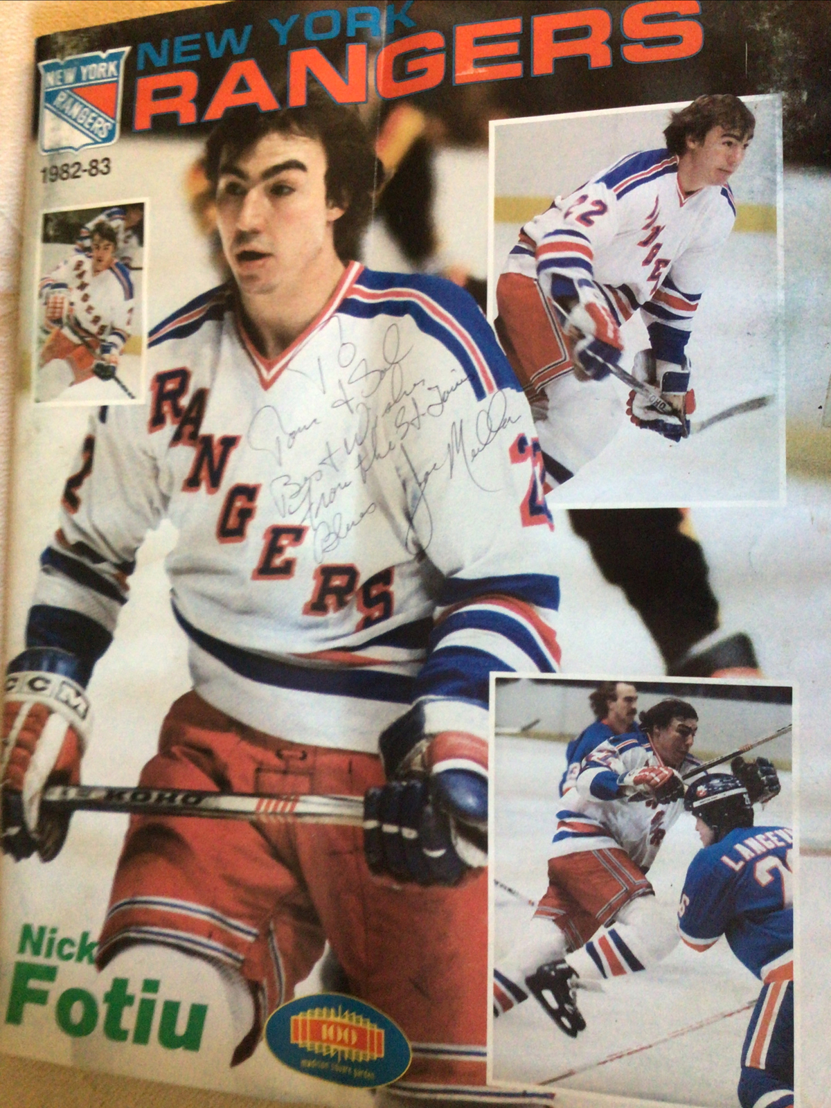NEW YORK RANGERS vs Blues NHL Hockey Program 1982 Signed Joe Mullen | eBay