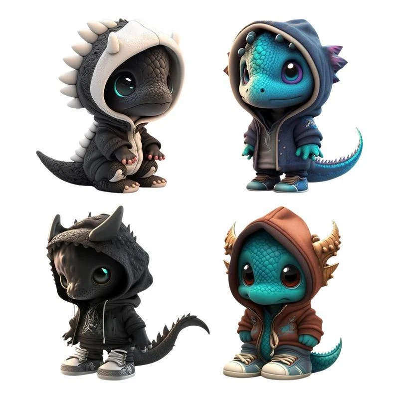 Хэллоуин милый смешной Baby дракон украшение ручной работы смолы фигурка динозавра - Изображение 3 из 4