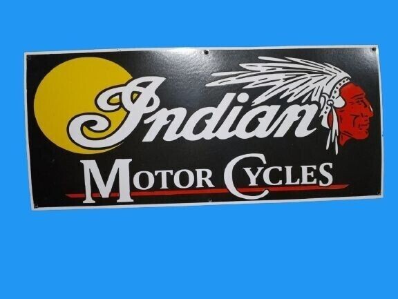 Porcelain Indian Enamel Sign Size 36x18 Inches