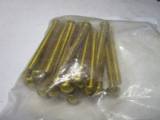 #10-32 x 2" Brass Slotted Round Head Machine Screw  QTY 25