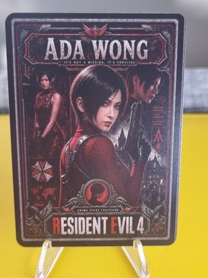 Ada Wong RE Custom Waifu Art Card Orica w Case & Stand Anime Story Creations 