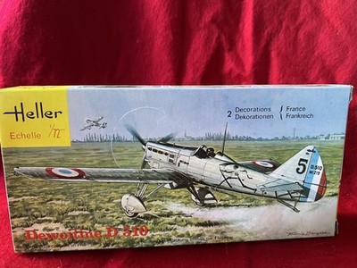 1970s Vintage NOS Heller 1/72 Dewoitine D510 Model Kit FRANCE #102 Airplane