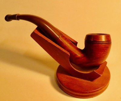 Vintage Fine-Grain Smoking Pipe, Semi Bent,  Hartt ,  Good Condition, PLS READ