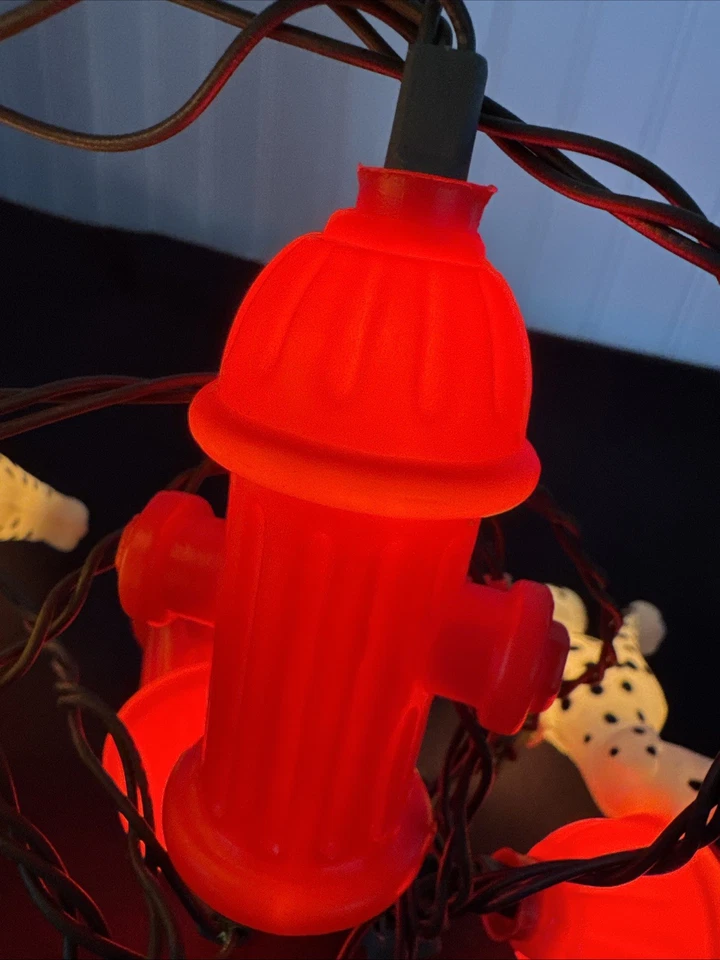 Винтажные гирлянды с огневым гидрантом для далматинской собаки 1990-е проверенные работы выдувная форма - Изображение 3 из 3