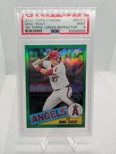 2020 Topps Chrome - 1985 Topps Mike Trout #85TC-1 Green Refractor /99