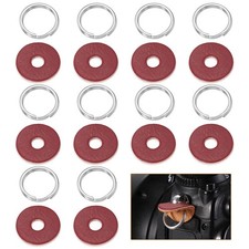 Camera Strap Split Ring 0.47", 10Pcs Stainless Steel Round Lug Ring Red