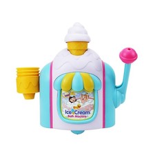 Ice Cream Shape Bubble Foam Machine Bath Play Toy With Suction Cup For Children