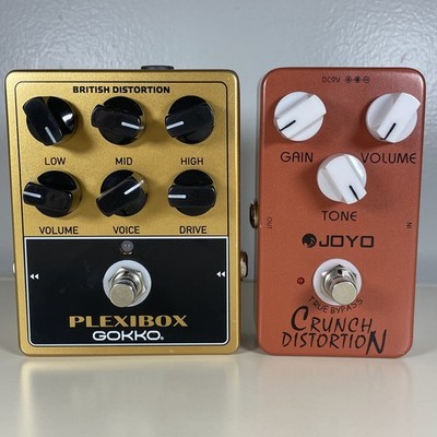 JOYO Distortion + GOKKO Plexibox GK-36 Overdrive Guitar Pedal Lot   TESTED WORKS