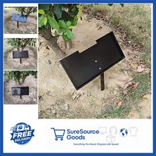 Grave Marker Stand for 16" x 8" Memorial Stones Black Baking Varnish Steel