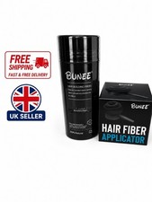 BUNEE Hair Building Fibres Black 27.5g Powder with Hair Fibre Applicator