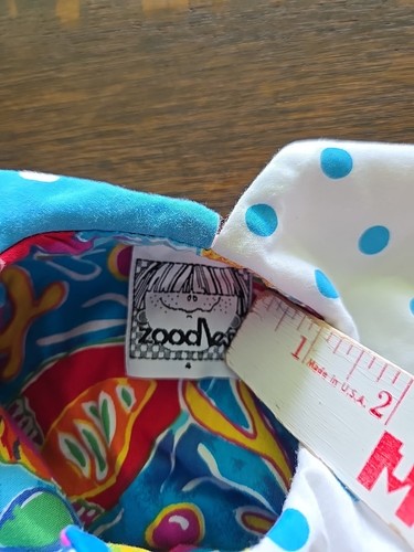 Vintage ZOODLES Dress Girls 4 Rainbow Fish Polka Dot Collar Funky 90s Play USA - Picture 7 of 8