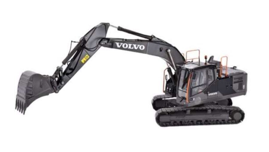 Pelle sur chenilles Volvo EC220E Black Edition AT-COLLECTION 1:50 avec attache rapide