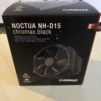 Noctua NH-D15 chromax.Black, Dual-Tower CPU Cooler (140mm, Black)  Dual Fan