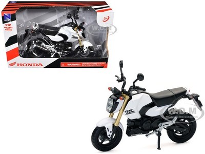 HONDA GROM WHITE 1/12 DIECAST MOTORCYCLE MODEL BY NEW RAY 58503 B