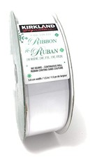 Kirkland Wire Edged Ribbon White 50 yards