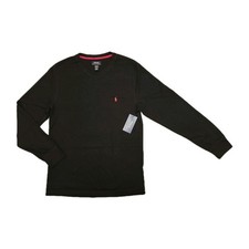NWT Polo Ralph Lauren Men's Waffle Knit Thermal Long Sleeve Shirt- Black Size L