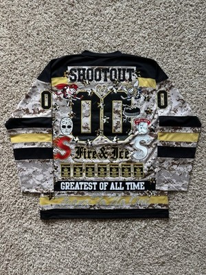 Supreme Fire & Ice Patches Hockey Jersey Camo Yellow (Size Large