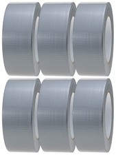 Silver Duct Tape | 6 Rolls of 48mm x 45m Gaffer Tape | Water 0.11 per metre