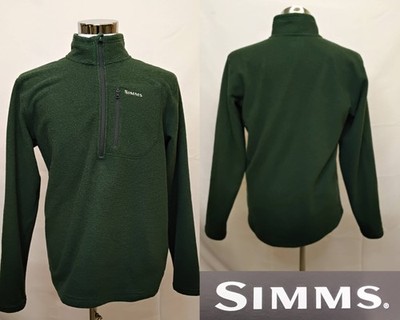 Simms Rivershed Quarter Zip Fleece Men's M Forest Green New With Tags #J4433