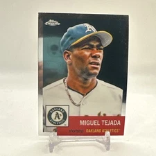 Miguel Tejada 2022 Topps Chrome Platinum Anniversary Card #206 Oakland Athletics