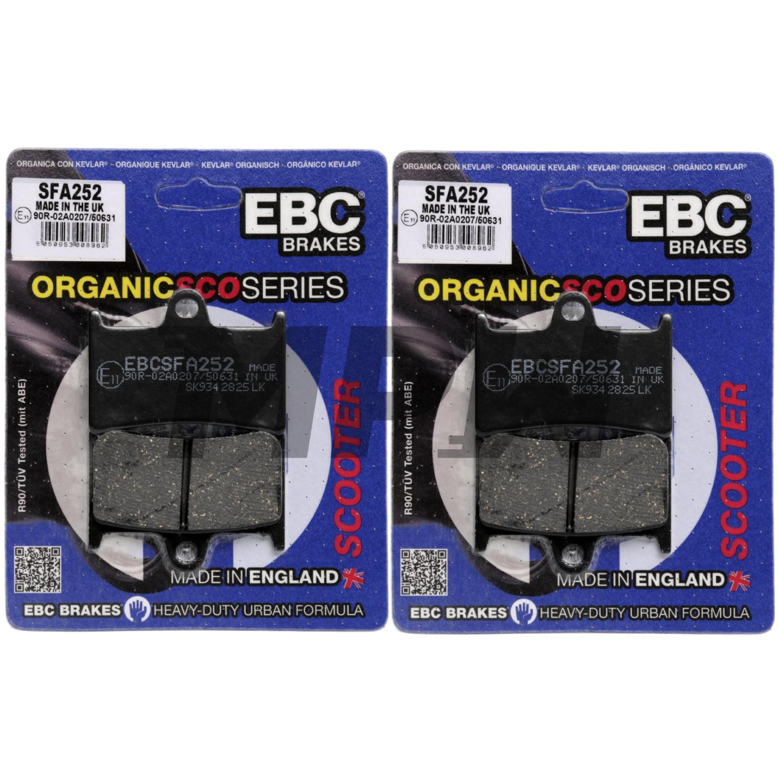 YAMAHA T-Max 560 2019-2024 EBC SFA252 Organic Scooter Brake Pads Front L&R