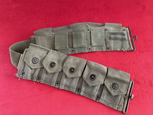 Korean War US Army M1 Garand Ammo Belt Cartridge Dated 1951