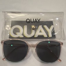 NWOT QUAY OVERSIZED AVIATOR STYLE SUNGLASSES INCL CASE