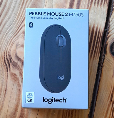 Logitech Pebble Mouse 2 M350S Bluetooth Maus Schwarz leise Multi-Device 4000 DPI