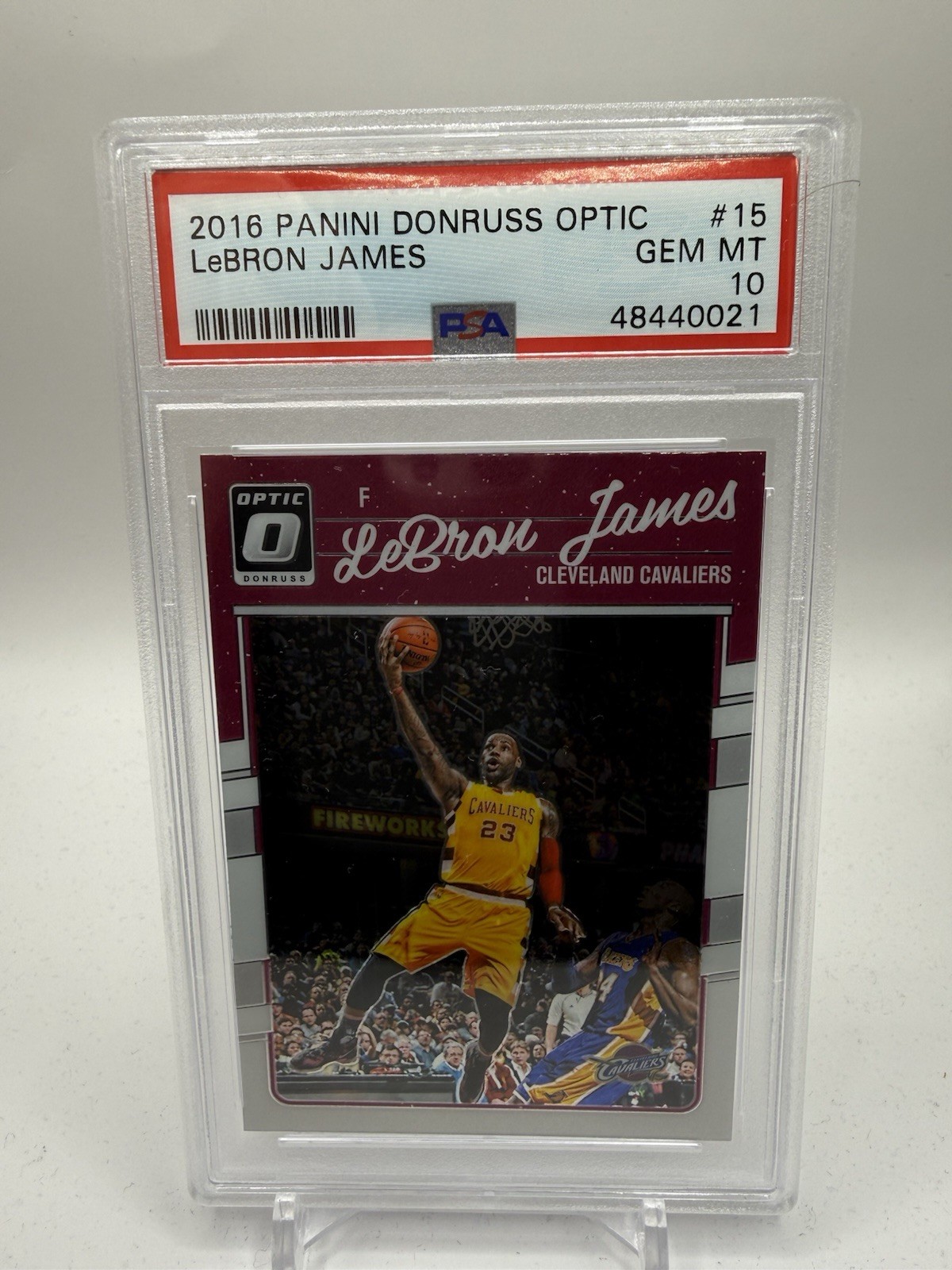LeBron James 2016 Panini Donruss Optic #15 Psa 10