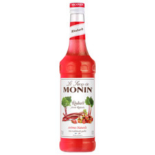 MONIN Rhabarb Premium Syrup Case 6x70CL Glass Bottles - cocktails / costa / pret