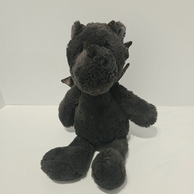 Aurora Cuddly Friends Midnight Dragon Plush Stuffed Animal Black Gold Wings