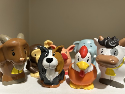 Konvolut verschiedene Mattel Fisher Price Little Farm Zoo Tiere Schwein Dienstplan Hund Affe - Bild 2 von 21