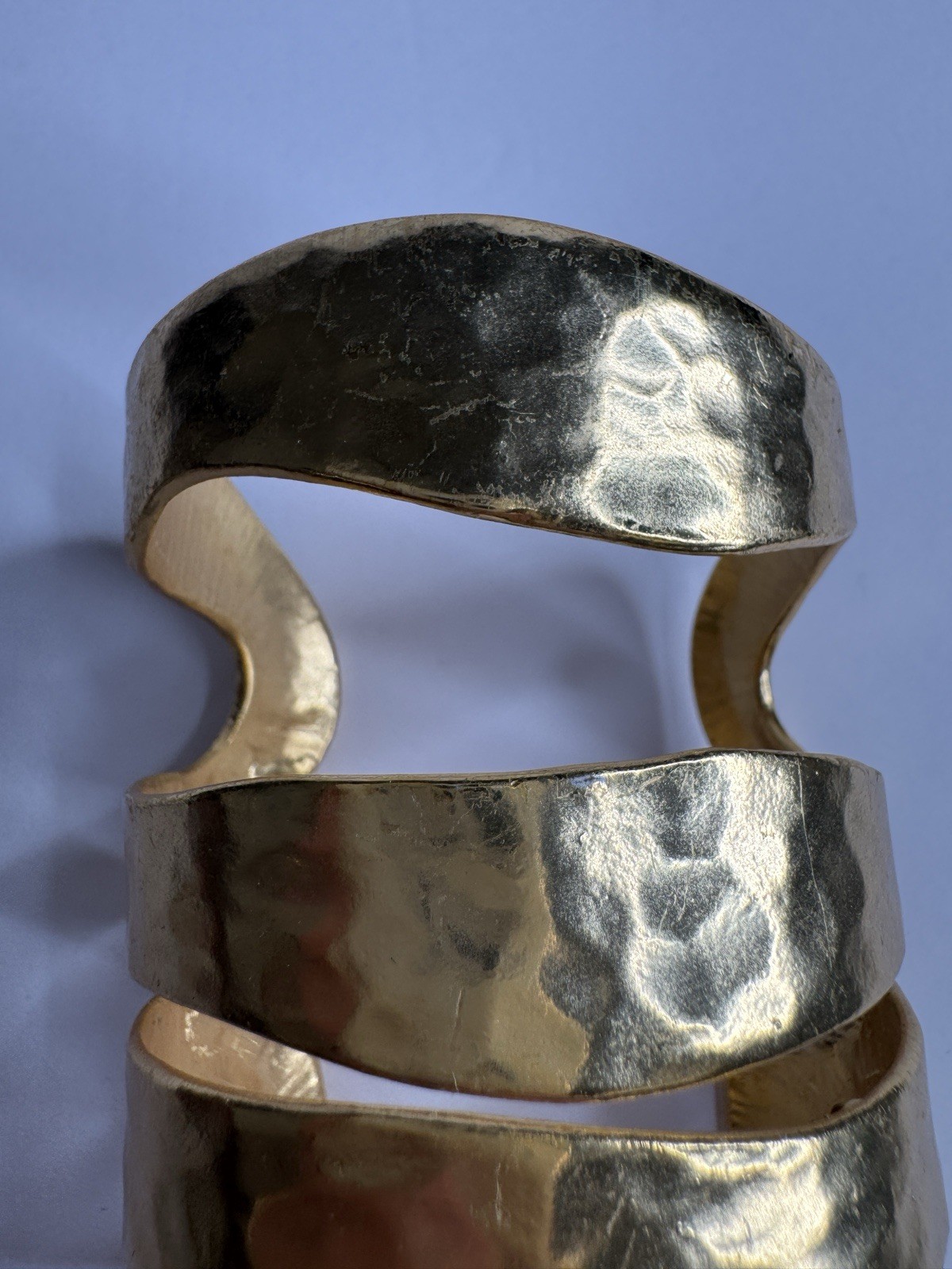 Karine Sultan Bracelet Four Row Stack Cuff Gold T… - image 4