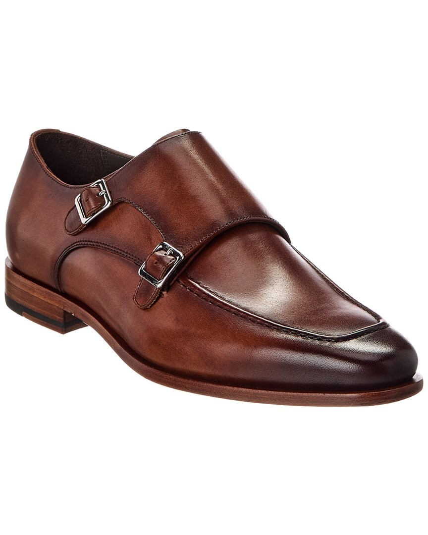 Curatore Apron Double Monk Leather Loafer Men's Brown 9
