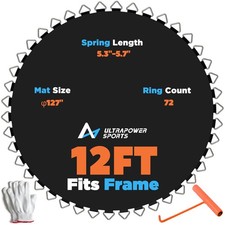Trampoline Mat 12FT Trampoline Mat 12 FT 72 Rings Jumping Mat for 72 Springs ...