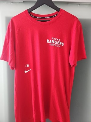 Texas Rangers Herren T-Shirt von Nike, Größe L, Rot, MLB