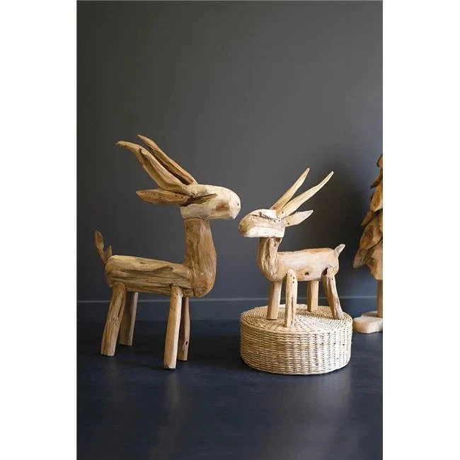 Kalalou Teak Reindeer - Thumbnail 5