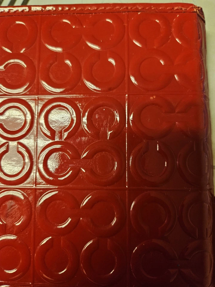 Rare Red Coach iPad 2 tablet case patent leather C Julia EUC - Image 3 of 4