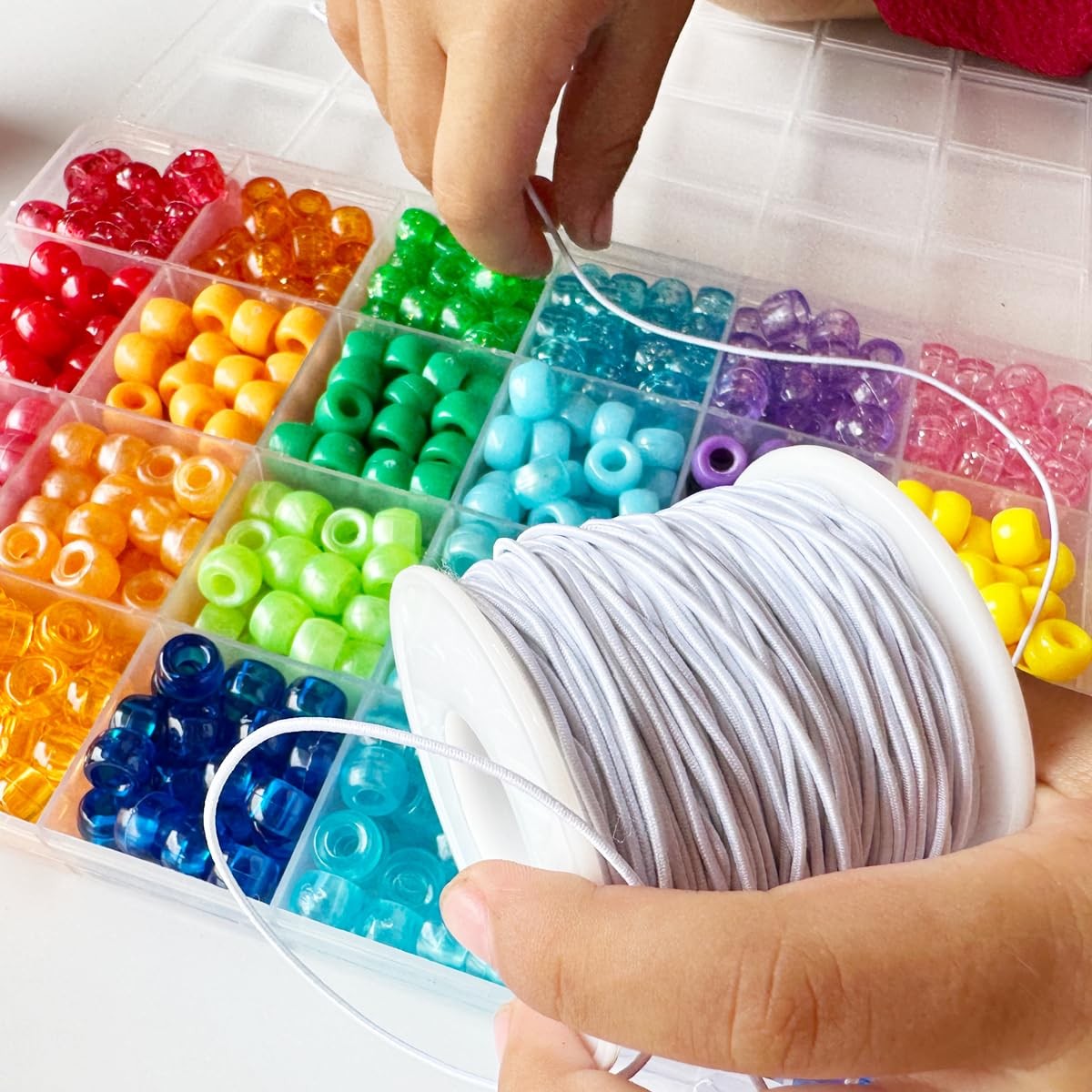 1mm Stretchy Bracelet String 328FT Elastic String Cord for Bracelet Making