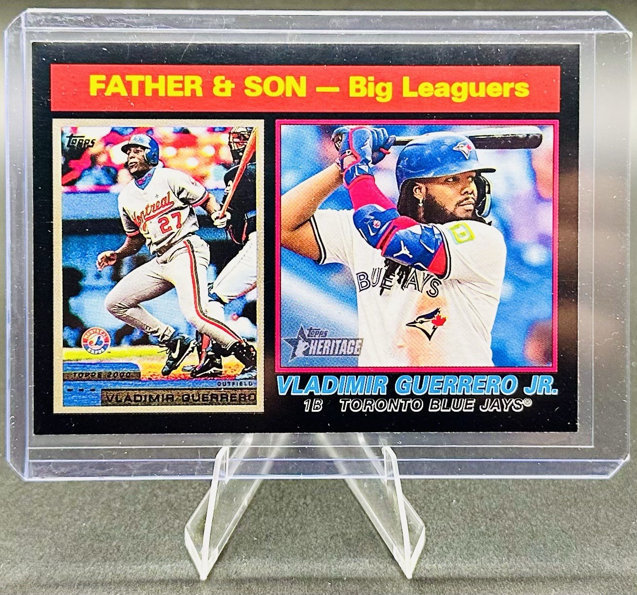 VLADIMIR GUERRERO JR 2025 Topps Heritage #69 Black Border /50 Expos/Blue Jays