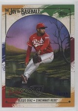 2023 X Bob Ross The Joy of Baseball Paint Splatter Canvas 28/99 Alexis Diaz 12yh