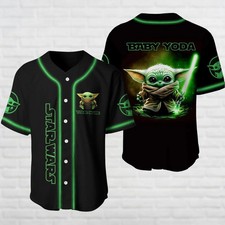Baseball Jersey Baby Yoda Star Wars Grogu Personalized Shirt