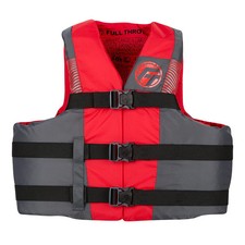 Full Throttle Adult Nylon Life Jacket - 2X/4X - Black/Red 112200-100-080-26 