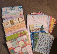 Assorted Mixed Lot Of Scrapbook Papers Most 12x12   Over 80 Pages, Open Packs