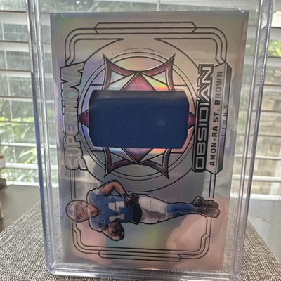 Panini 2024 Obsidian Amon-Ra St. Brown Supernova Swatches Silver SN-ASB /99