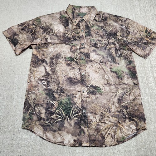 NOMAD Camo Shirt Men Small Vented Performance Bird Hunting Mossy Oak Migrate - Picture 5 of 12