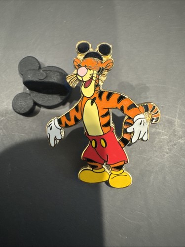 Disney Tigger single pin back collectible pin dressed as Mickey ears red shorts