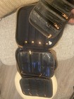 Bronze Quilted Travel Jewelry Organizer, Faux Leather, Zippered, Lined — photo 9