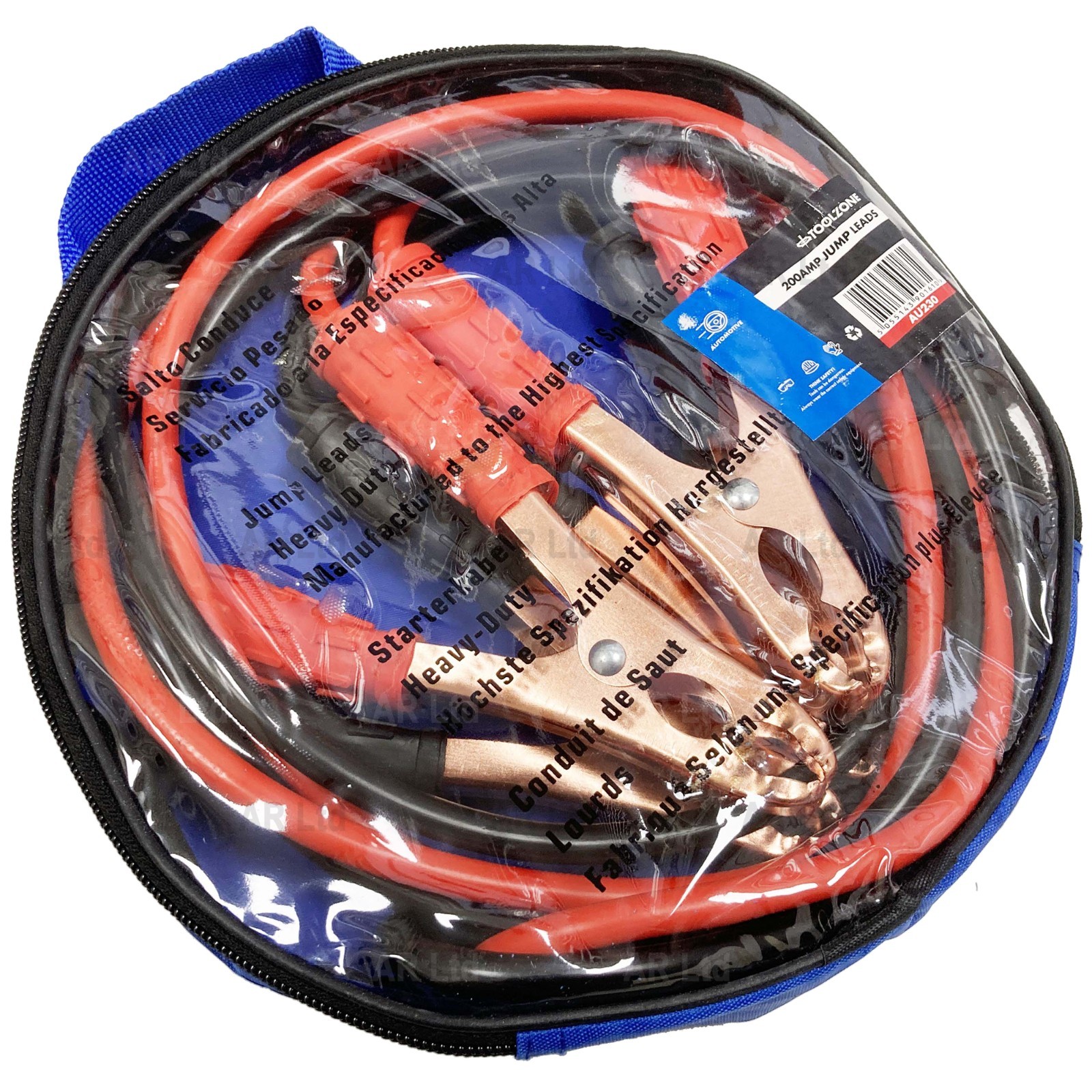 2.5M HEAVY DUTY JUMP LEADS 200AMP CAR VAN BATTERY STARTER BOOSTER CABLES JUMPER